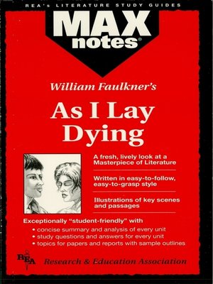 cover image of As I Lay Dying: MAXNotes Literature Guide